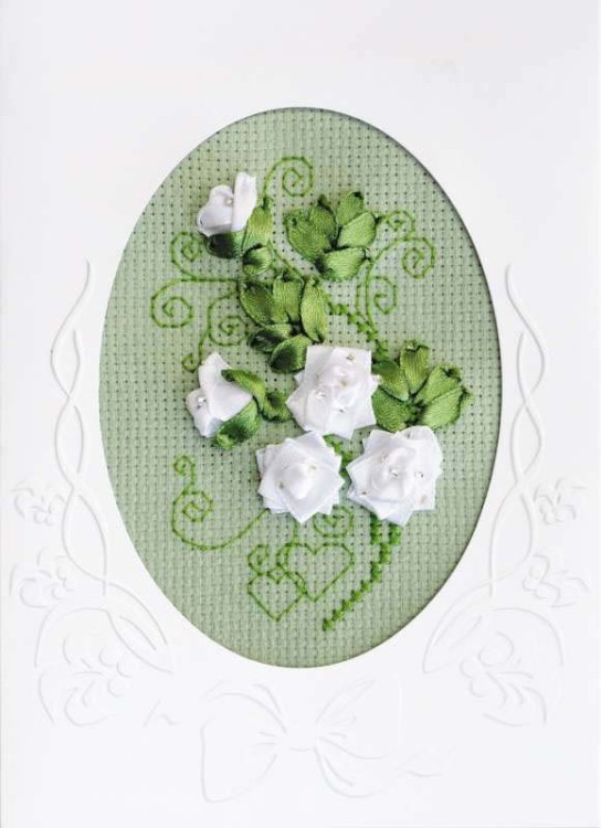 Набор для вышивания риолис 1301ас открытка к свадьбе, 11,8*16,4 см
