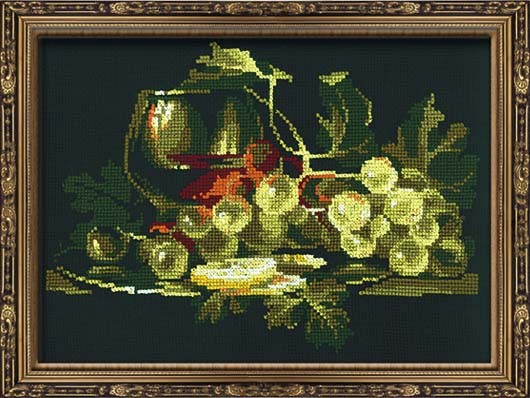 Набор для вышивания риолис 365 натюрморт с виноградом, 40*30 см
