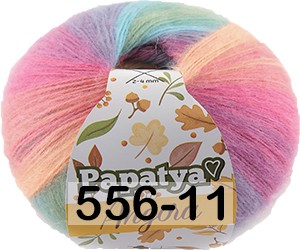 Пряжа Kamgarn Angora Batik Papatya комплект 5 мотков