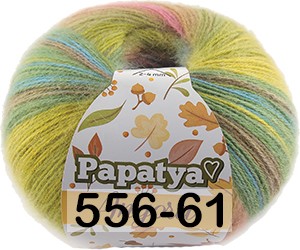 Пряжа Kamgarn Angora Batik Papatya комплект 5 мотков