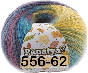 Пряжа Kamgarn Angora Batik Papatya комплект 5 мотков