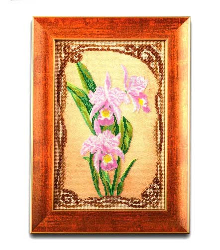 Набор для вышивания бисером радуга бисера в-416 грациозные орхидеи, 17*26 см