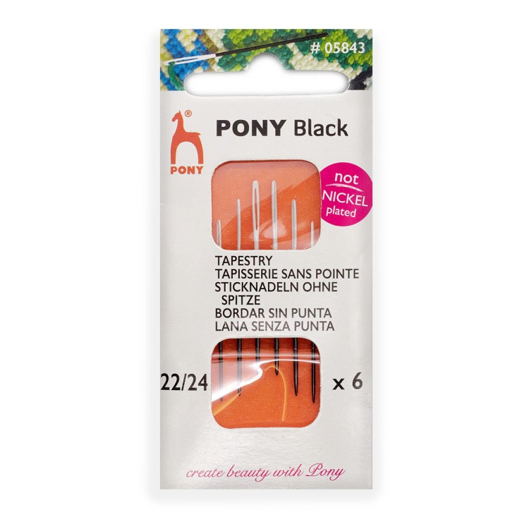 Иглы ручные гобеленовые black tapestrys pony