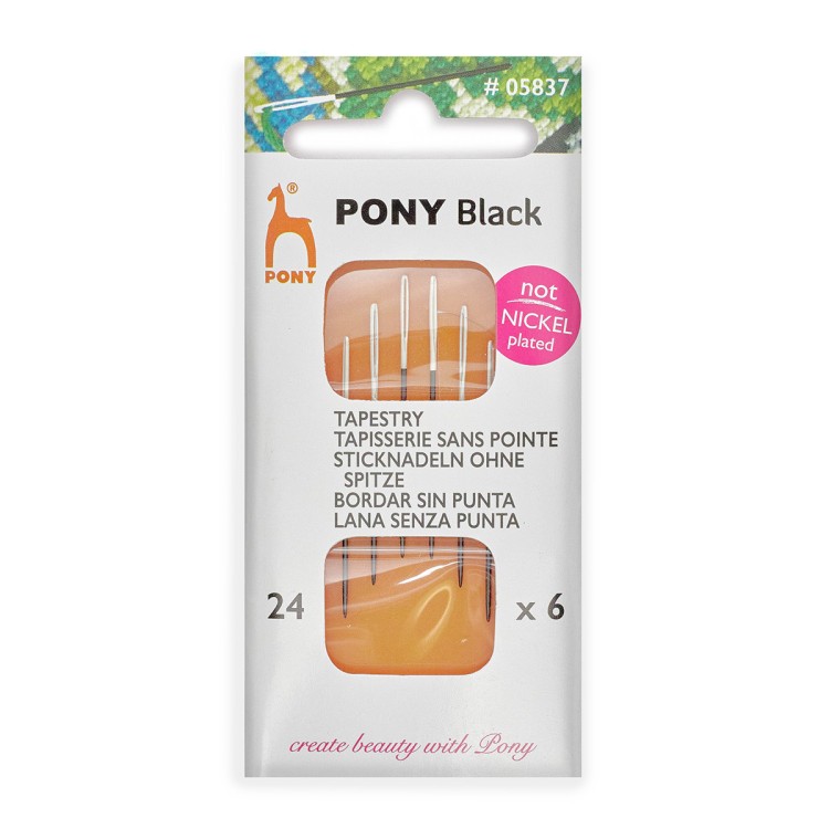 Иглы ручные гобеленовые black tapestrys pony