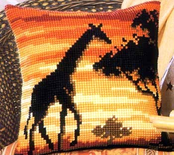 Набор для вышивания vervaco 1200-729 жираф, 40х40 см