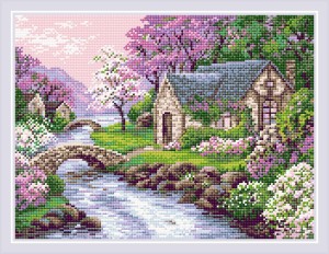 Алмазная мозаика Риолис АМ0068 Весенний пейзаж, 40*30 см