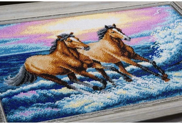 Набор для вышивания бисером Радуга Бисера В-263 Брызги моря, 38*27 см в Новокузнецке