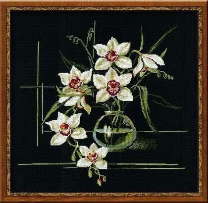 Набор для вышивания риолис 941 орхидеи, 40*40 см