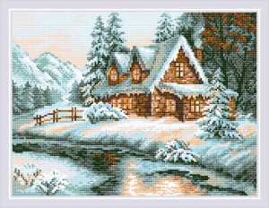 Алмазная мозаика Риолис АМ0082 Зимний пейзаж, 40*30 см