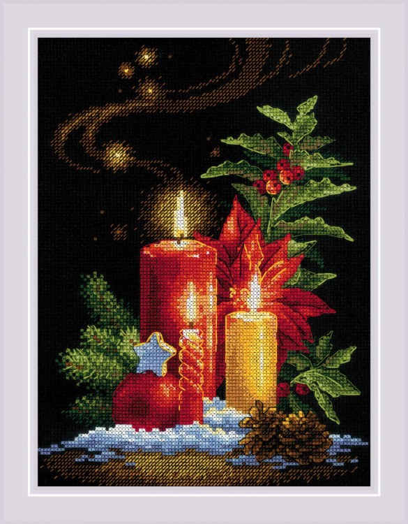 Набор для вышивания риолис 2056 рождественский свет, 18*24 см