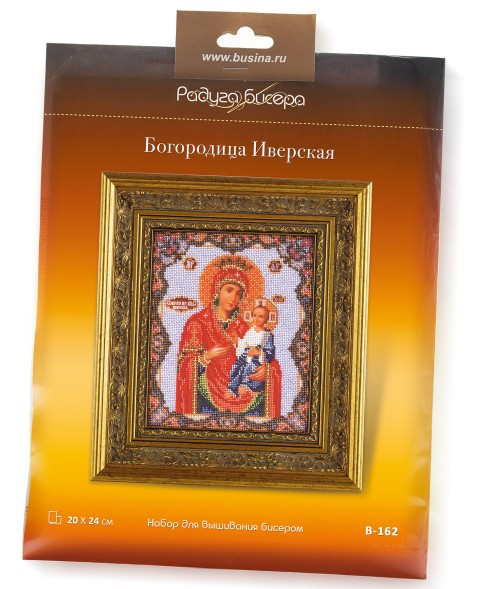 Набор для вышивания бисером Радуга Бисера В-162 Иверская богородица, 20*24 см
