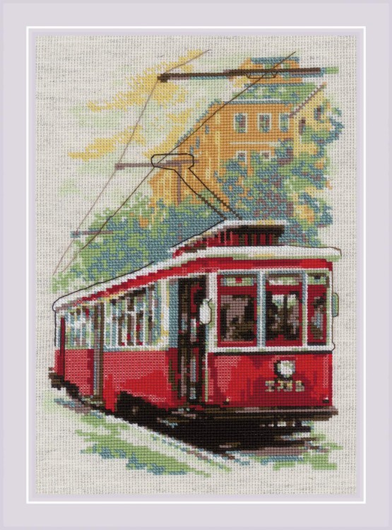 Набор для вышивания риолис 2106 старый трамвай, 21*30 см