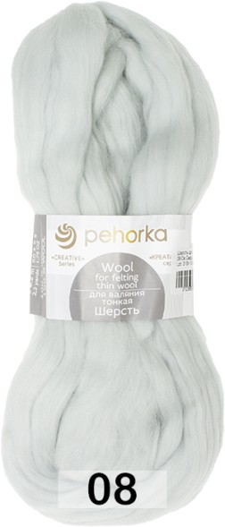 Пряжа Пехорка Шерсть для валяния тонкая