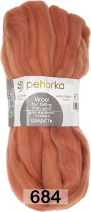 Пряжа Пехорка Шерсть для валяния тонкая