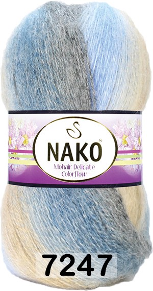 Пряжа Nako Mohair Delicate Colorflow