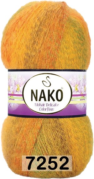 Пряжа Nako Mohair Delicate Colorflow