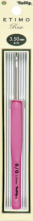 Крючок для вязания с ручкой "etimo rose"