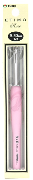 Крючок для вязания с ручкой "etimo rose"
