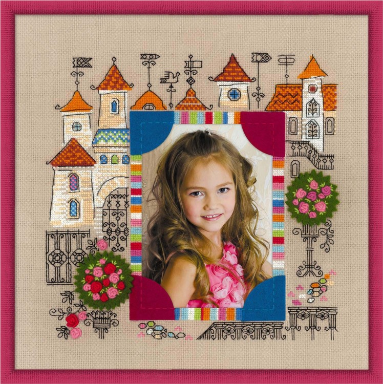 Набор для вышивания риолис 1580 панно для фотографии замок принцессы, 30*30 см