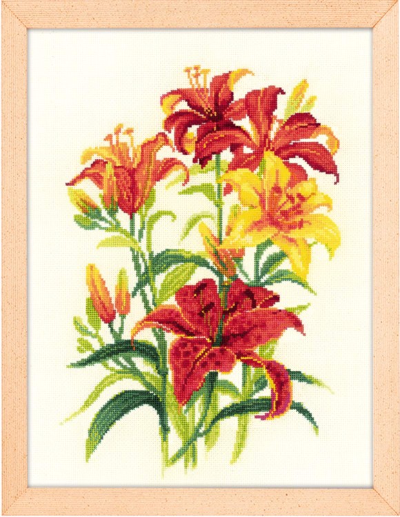 Набор для вышивания риолис 1782 солнечные лилии, 25*33 см