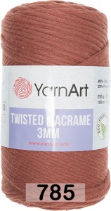 Пряжа Yarnart Macrame Twisted 3 Mm