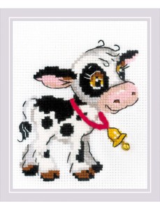 Набор для вышивания Риолис 1902 Теленок с колокольчиком, 13*16 см