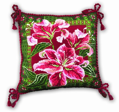 Набор для вышивания риолис 656 подушка с лилиями, 40*40 см