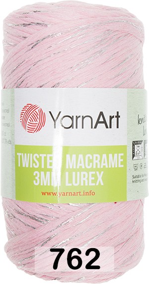 Пряжа Yarnart Macrame Twisted 3 Mm Lurex