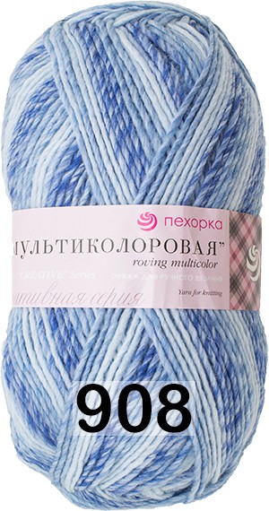 Пряжа Пехорка Ровница Мультиколоровая