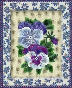 Набор для вышивания Риолис 984 Анютины глазки, 13*16 см