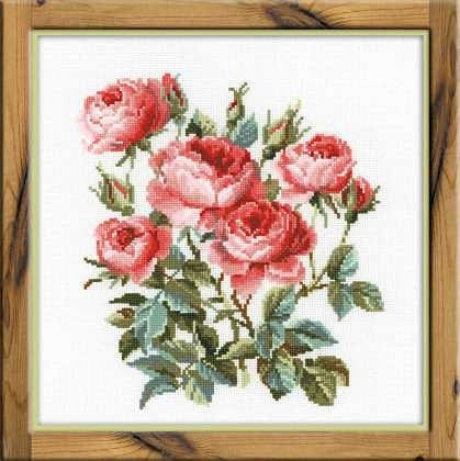 Набор для вышивания риолис 1046 садовые розы, 40*40 см
