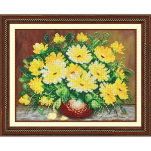 Набор для вышивания бисером Паутинка Б-1232 Ноготки, 38*28,5 см