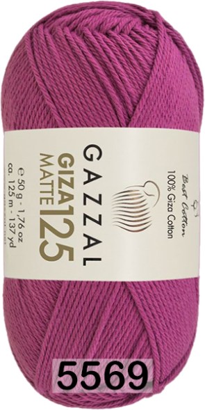 Пряжа Gazzal Giza Matte 125
