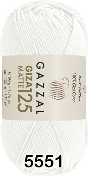 Пряжа Gazzal Giza Matte 125