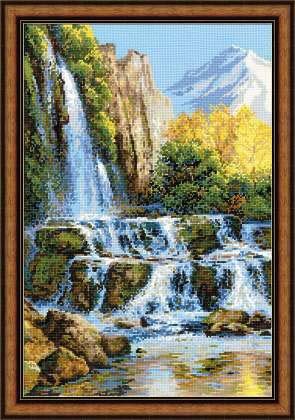Набор для вышивания риолис 1194 пейзаж с водопадом, 40*60 см