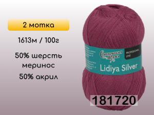 Пряжа Семеновская Lidiya silver / Лидия сильвер, 2 мотка