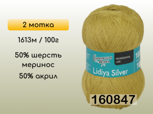 Пряжа Семеновская Lidiya silver / Лидия сильвер, 2 мотка
