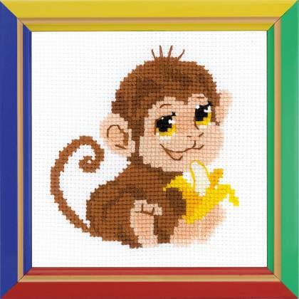 Набор для вышивания риолис нв-161 обезьянка, 13*16 см