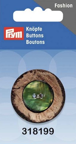 Пуговица с 2-мя отверстиями Кокос/Перл Prym