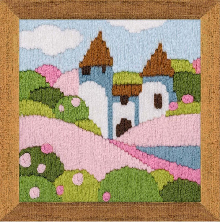 Набор для вышивания риолис 1572 розовый сад, 12*12 см