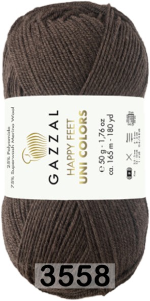 Пряжа Gazzal Happy Feet Unicolor