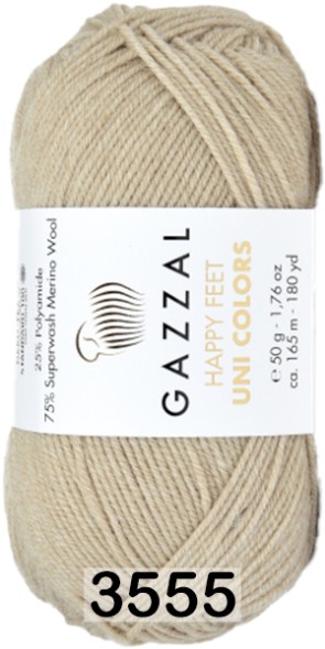 Пряжа Gazzal Happy Feet Unicolor