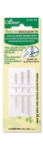 Иглы с двойным ушком с острым или тупым кончиком Clover