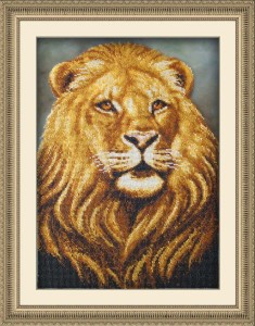 Набор для вышивания бисером Паутинка Б-1420 Лев, 39*28 см