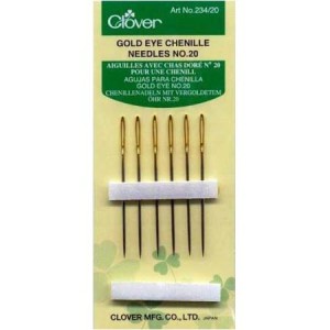 Иглы шенильные с позолоченной головкой Clover