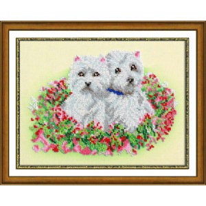 Набор для вышивания бисером Паутинка Б-1427 Очаровашки, 18*24 см