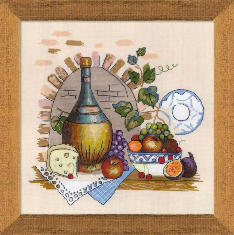 Набор для вышивания риолис 1303 натюрморт с сыром, 35*35 см