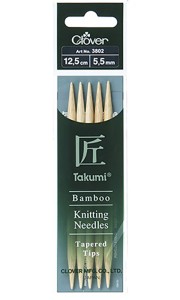 Спицы Clover Takumi чулочные бамбуковые