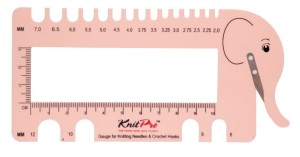 Линейка &quot;Слон&quot; для определения размера спиц с резаком для нити