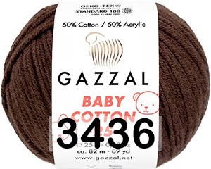 Пряжа Gazzal Baby Cotton 25